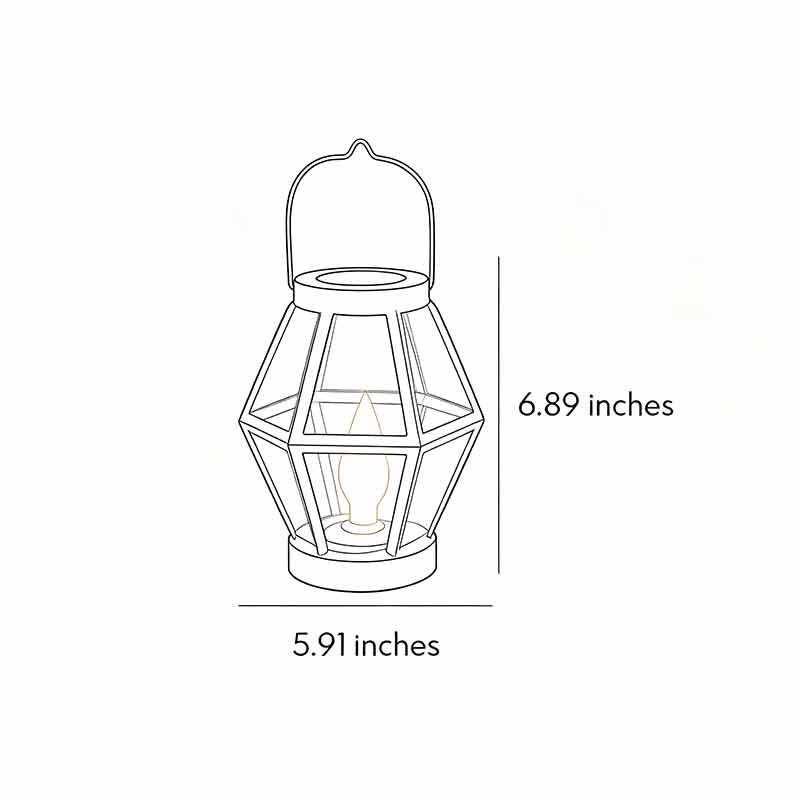 Wick Solar Mesh Lantern