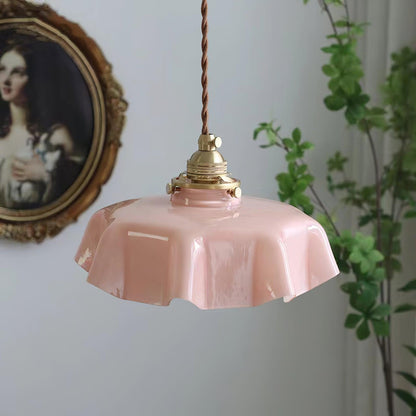 Hyacinth Pleated Glass Pendant Light