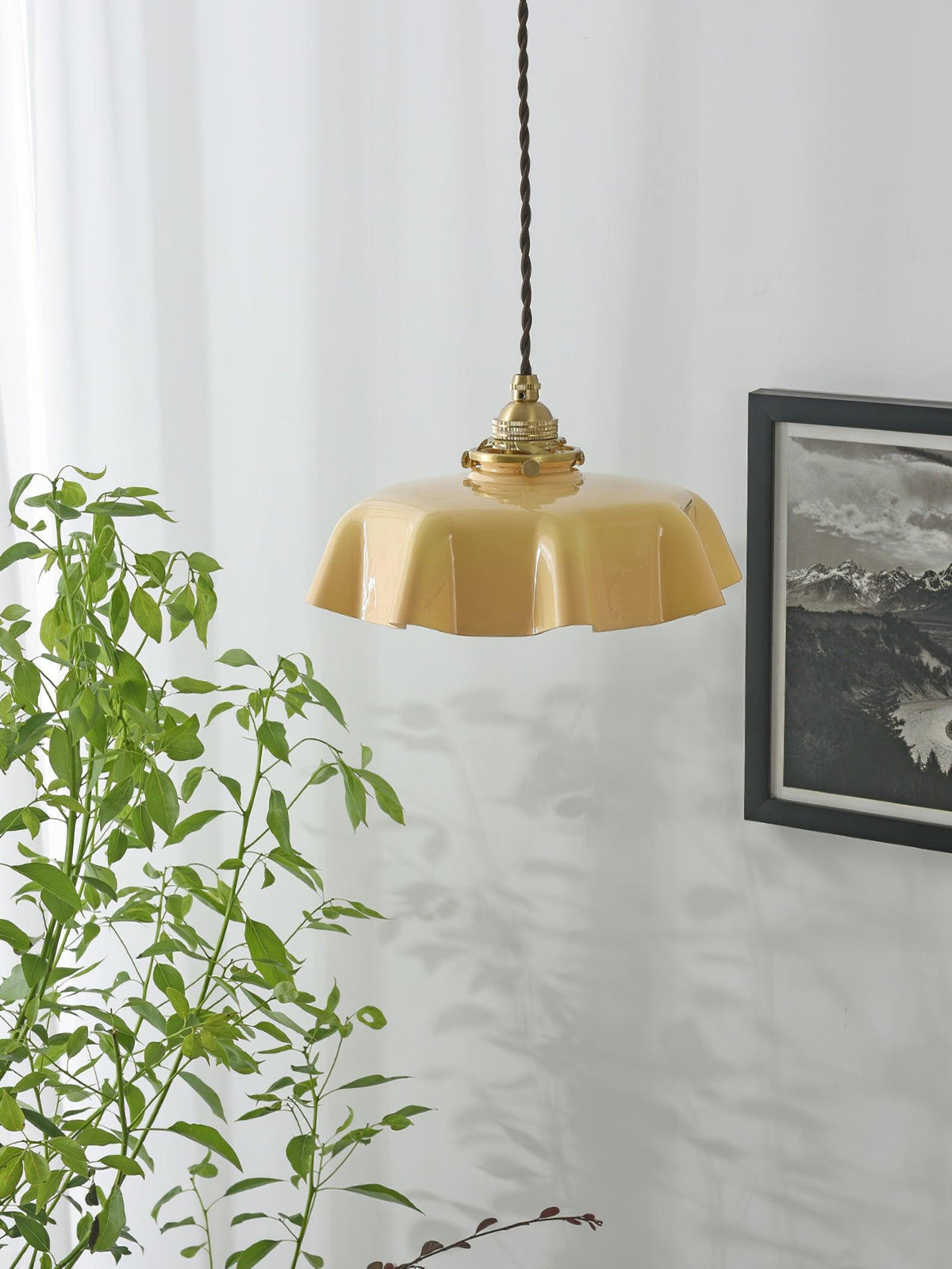 Hyacinth Pleated Glass Pendant Light