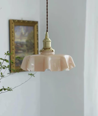 Hyacinth Pleated Glass Pendant Light