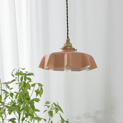 Hyacinth Pleated Glass Pendant Light