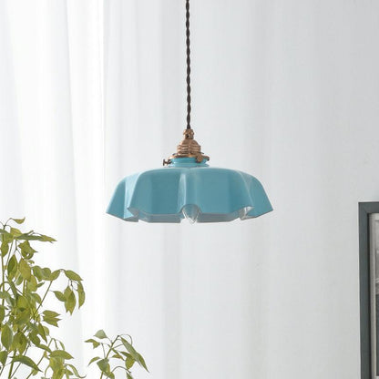 Hyacinth Pleated Glass Pendant Light