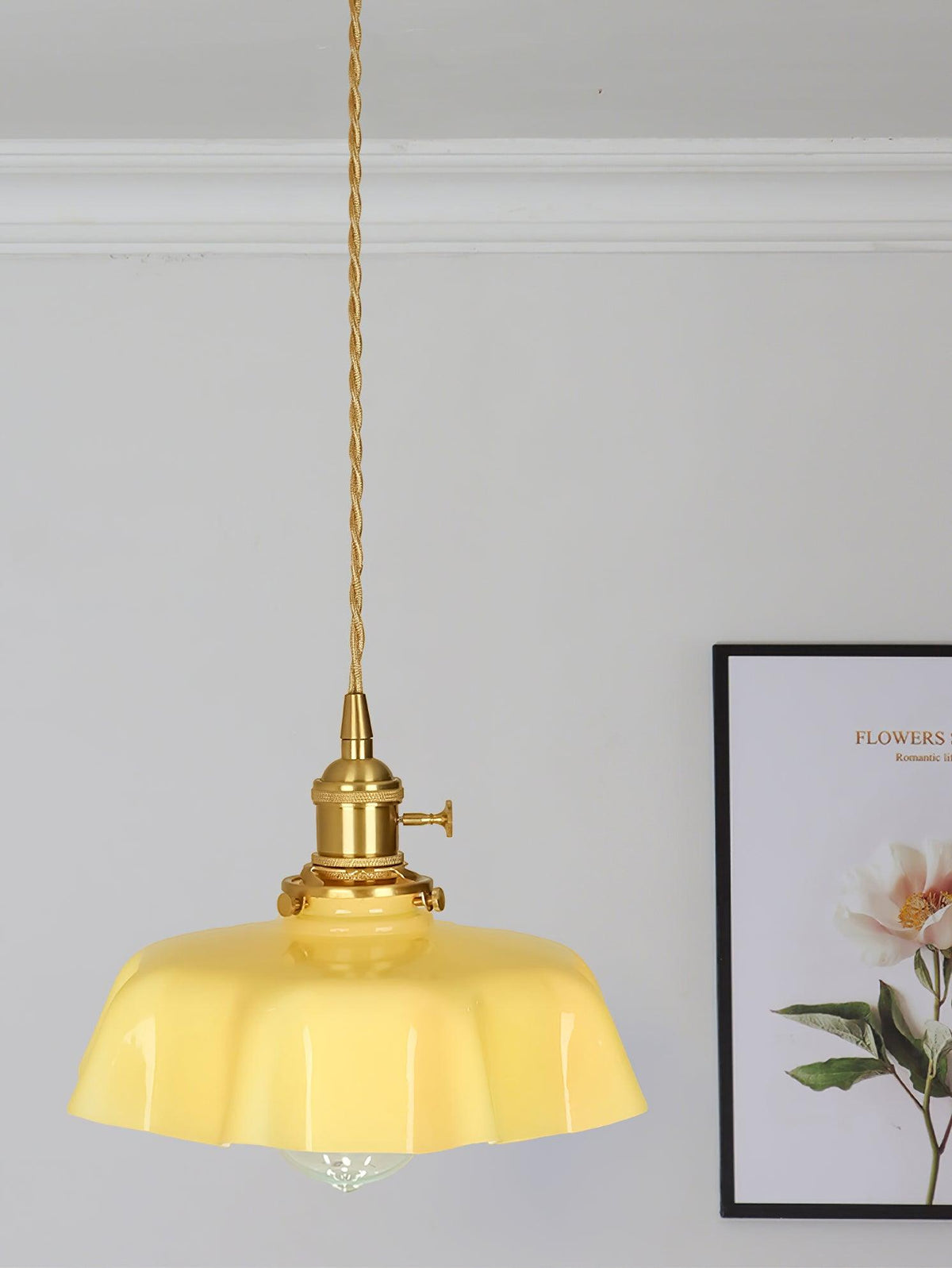 Hyacinth Pleated Glass Pendant Light