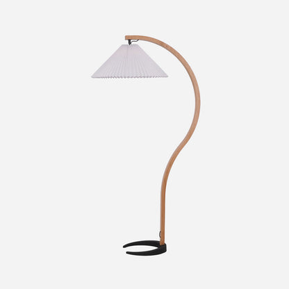 Caprani Beech Wood Linen Floor Lamp