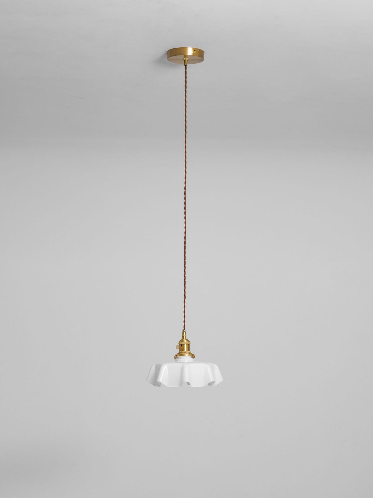 Hyacinth Pleated Glass Pendant Light