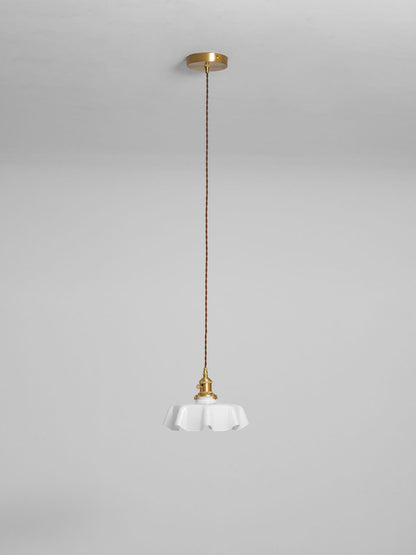 Hyacinth Pleated Glass Pendant Light