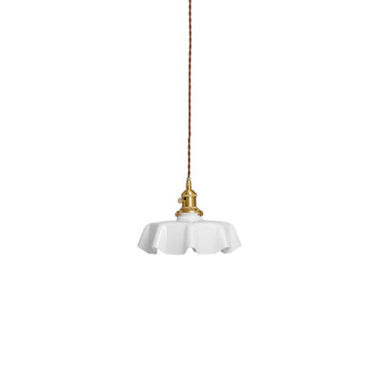 Hyacinth Pleated Glass Pendant Light
