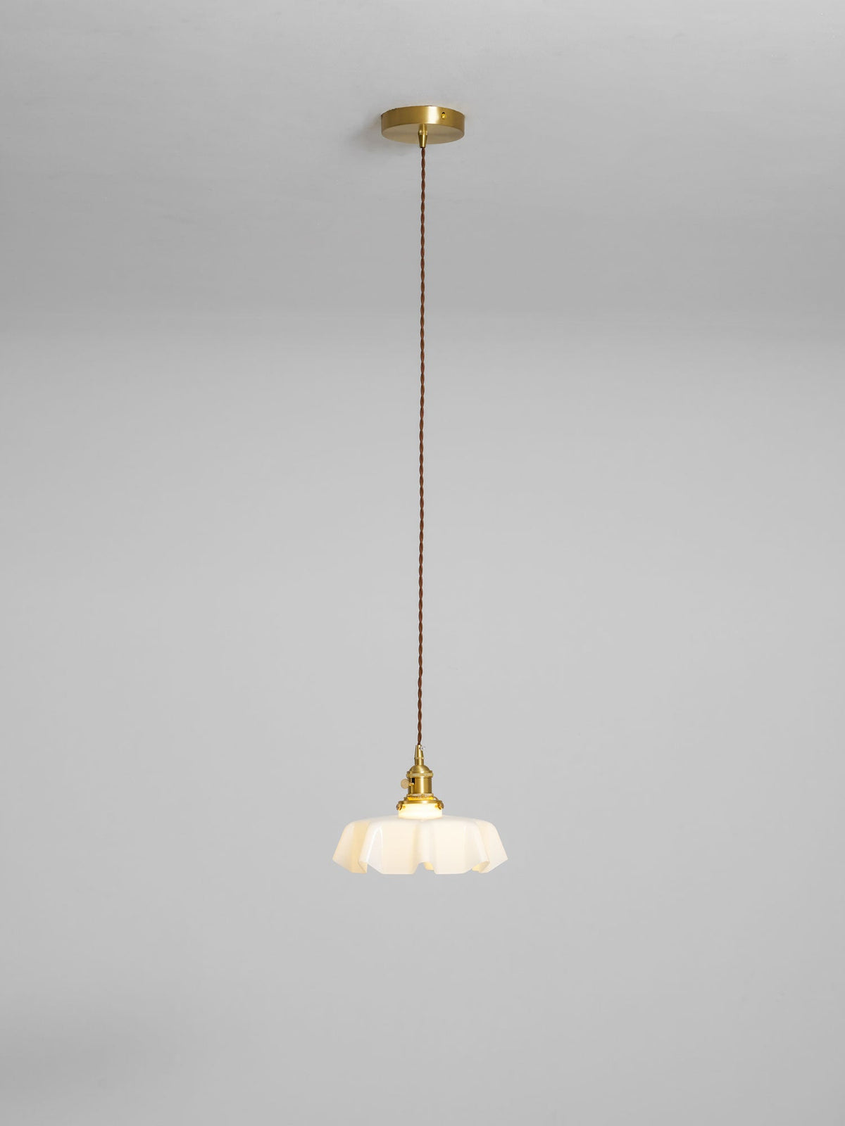 Hyacinth Pleated Glass Pendant Light