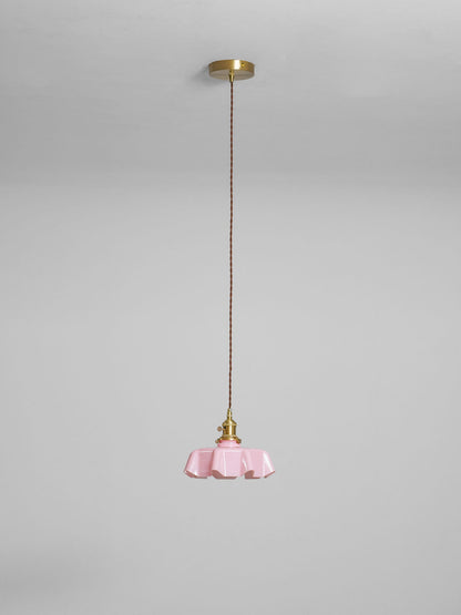Hyacinth Pleated Glass Pendant Light