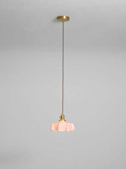 Hyacinth Pleated Glass Pendant Light