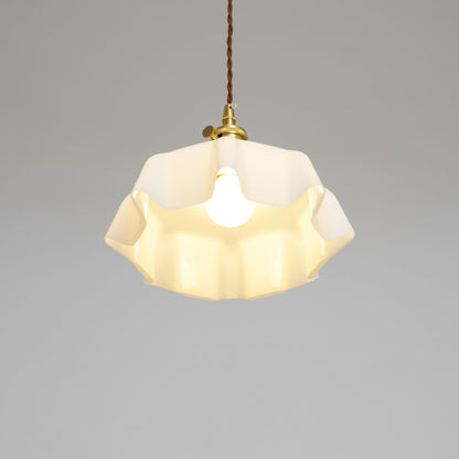 Hyacinth Pleated Glass Pendant Light