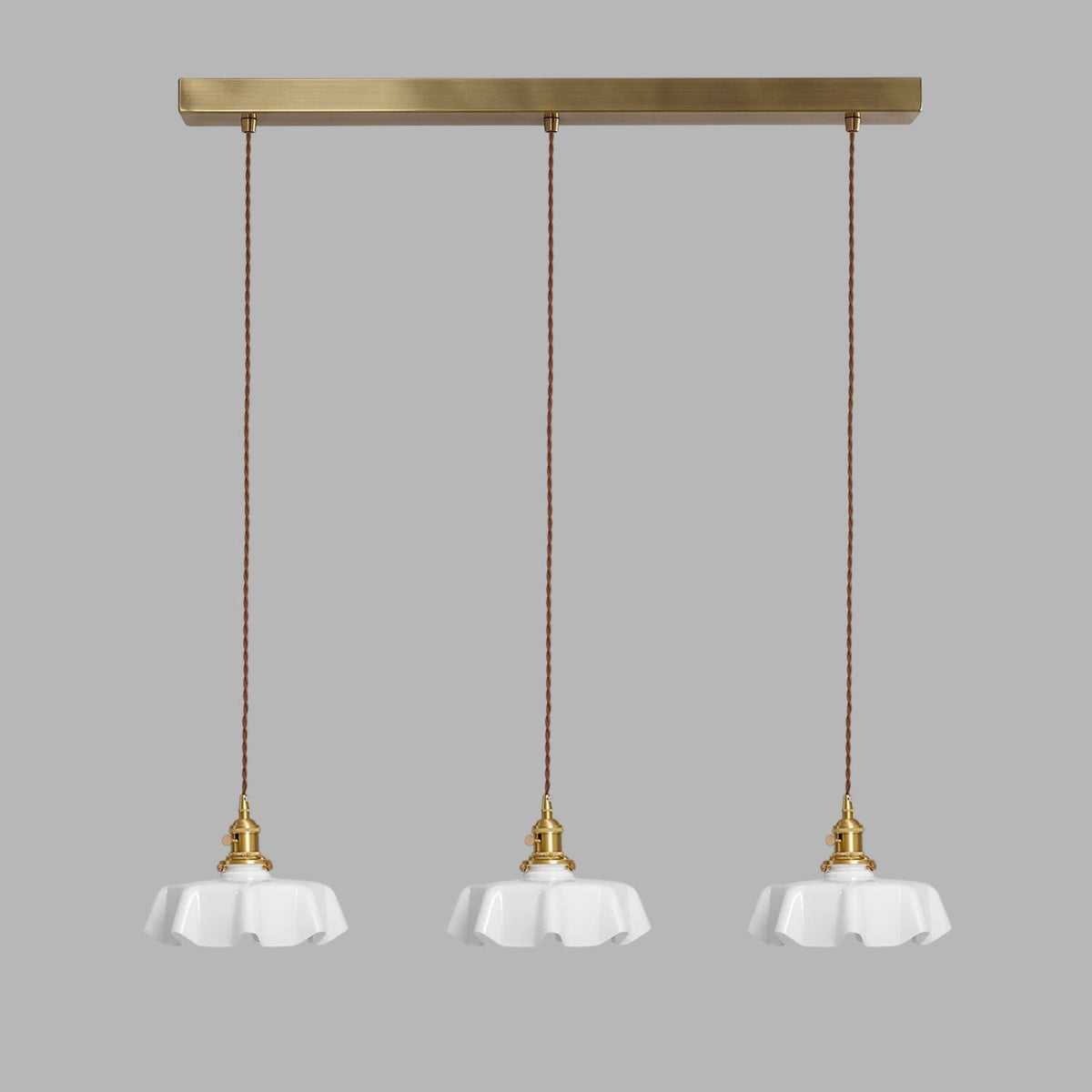 Hyacinth Pleated Glass Pendant Light