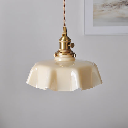 Hyacinth Pleated Glass Pendant Light