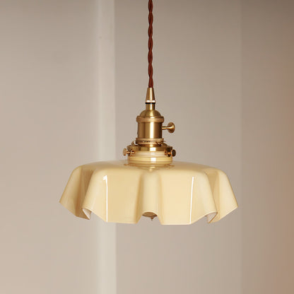 Hyacinth Pleated Glass Pendant Light