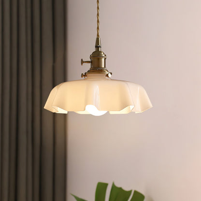 Hyacinth Pleated Glass Pendant Light