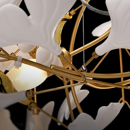 Horizon Ceramic Ginkgo Leaf Chandelier