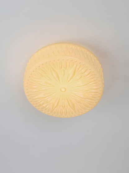 Celestine Glass Drum LED Flush Mount Ceiling Light