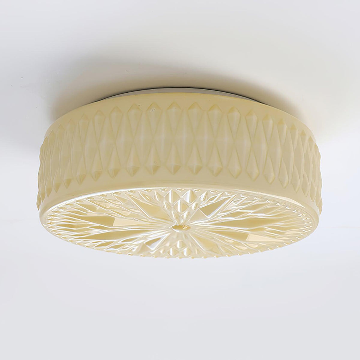 Celestine Glass Drum LED Flush Mount Ceiling Light