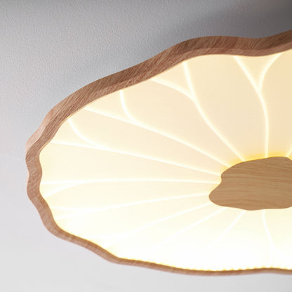 Nymphea Wood Grain LED Flush Mount Ceiling Light