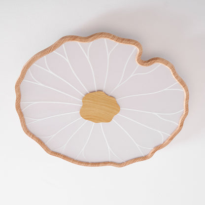 Nymphea Wood Grain LED Flush Mount Ceiling Light