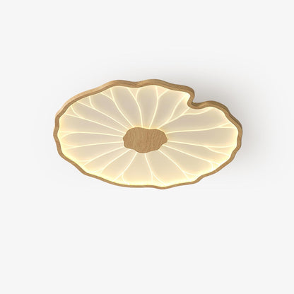 Nymphea Wood Grain LED Flush Mount Ceiling Light