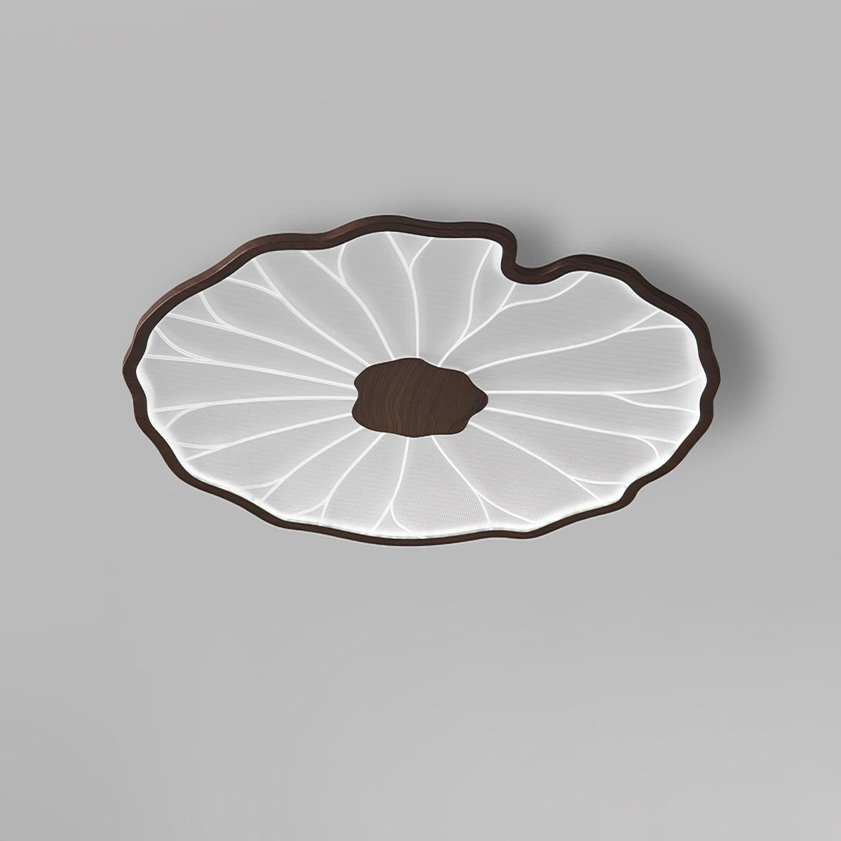 Nymphea Wood Grain LED Flush Mount Ceiling Light