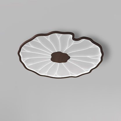 Nymphea Wood Grain LED Flush Mount Ceiling Light