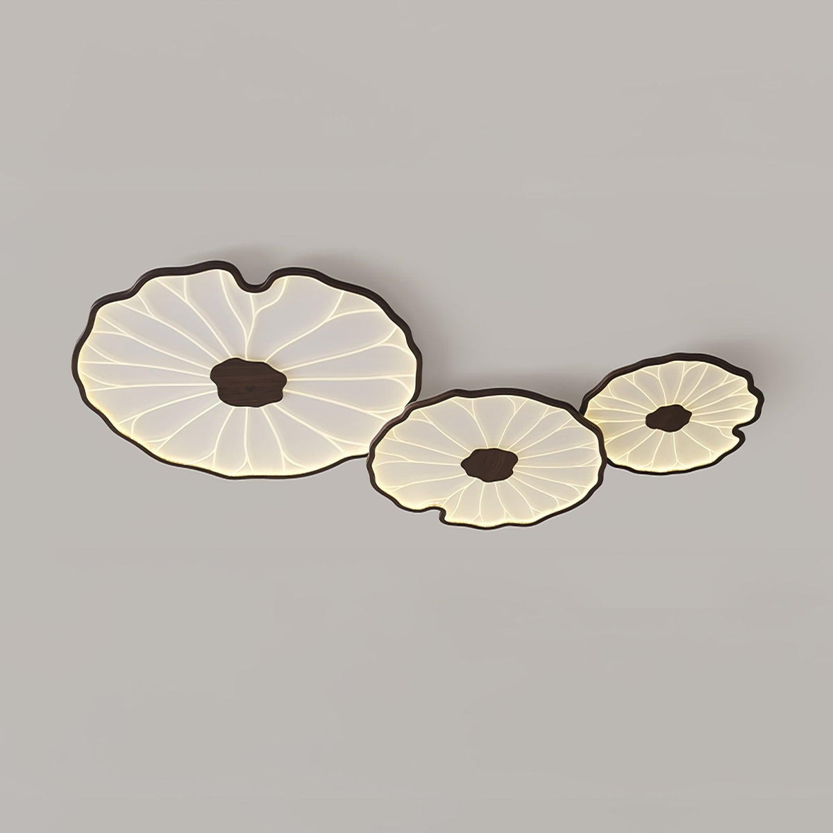 Nymphea Wood Grain LED Flush Mount Ceiling Light