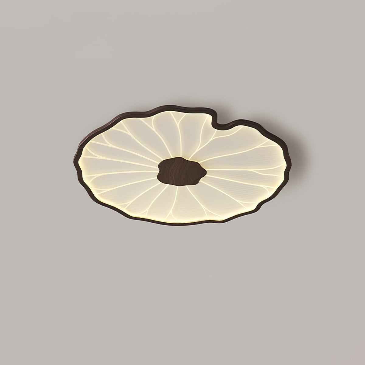 Nymphea Wood Grain LED Flush Mount Ceiling Light