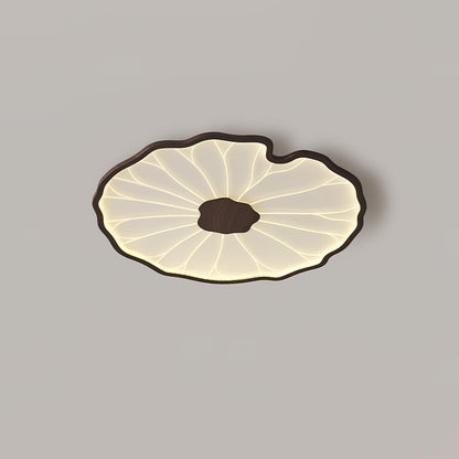 Nymphea Wood Grain LED Flush Mount Ceiling Light