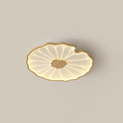 Nymphea Wood Grain LED Flush Mount Ceiling Light