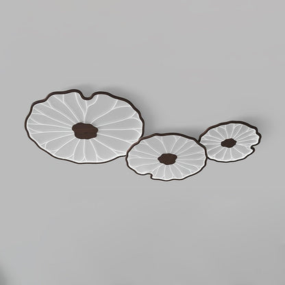 Nymphea Wood Grain LED Flush Mount Ceiling Light
