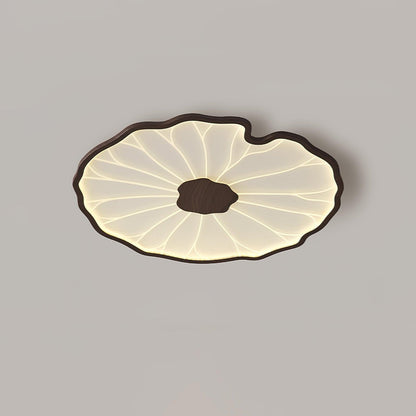 Nymphea Wood Grain LED Flush Mount Ceiling Light