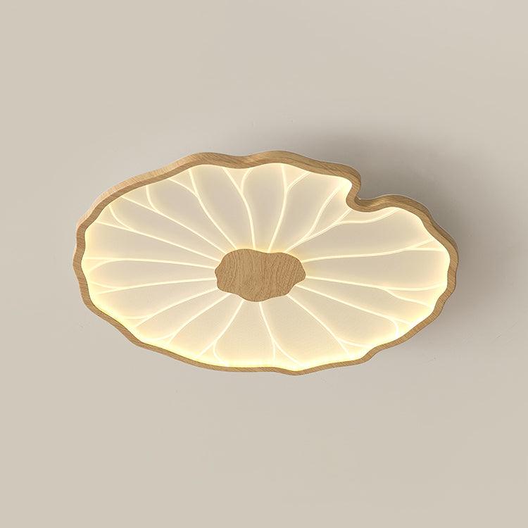 Nymphea Wood Grain LED Flush Mount Ceiling Light