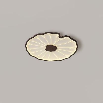 Nymphea Wood Grain LED Flush Mount Ceiling Light
