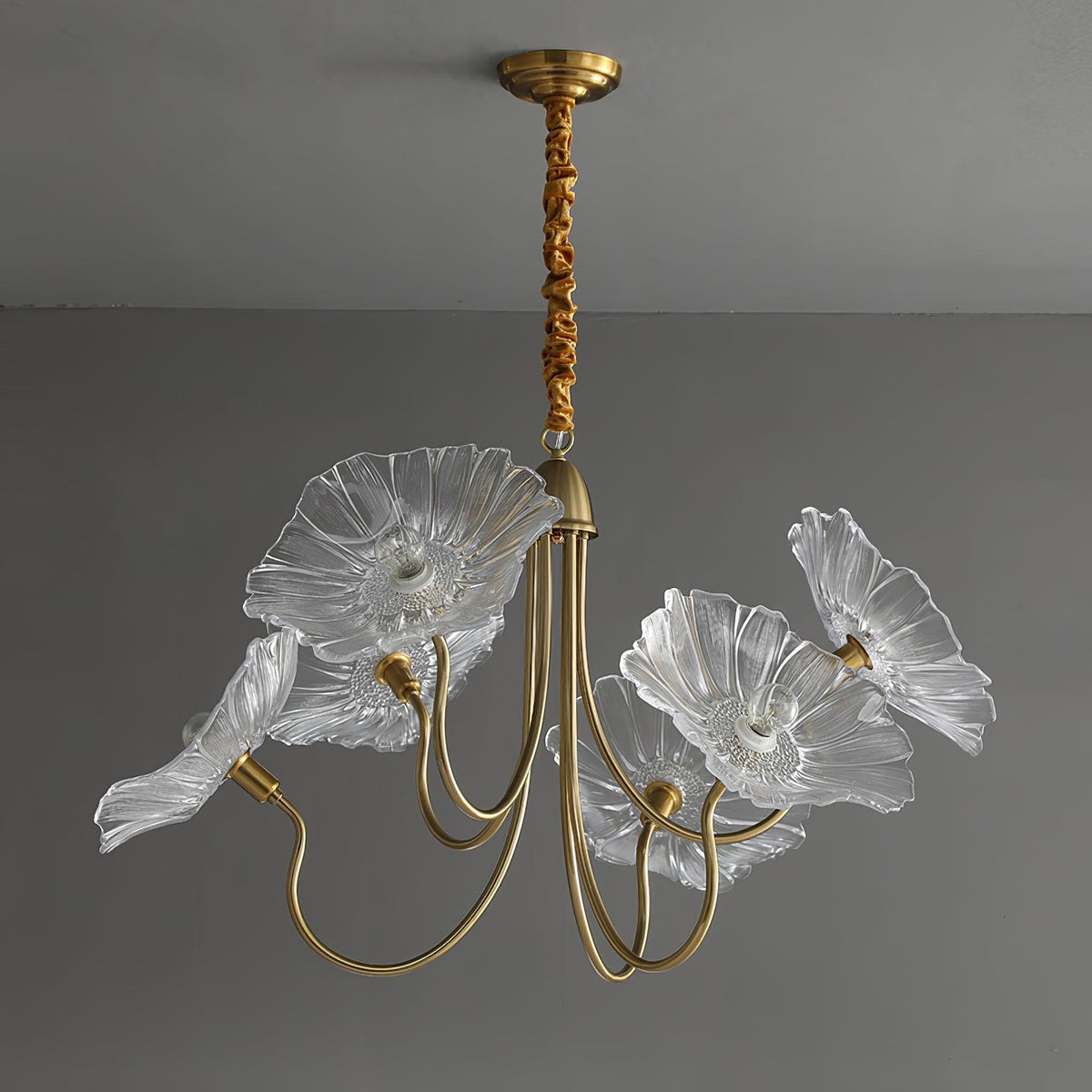 Ulani Lotus Leaf Glass Chandelier