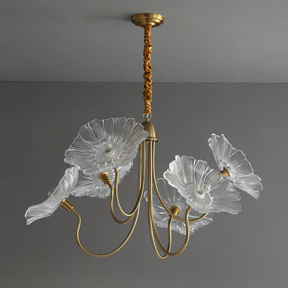 Ulani Lotus Leaf Glass Chandelier