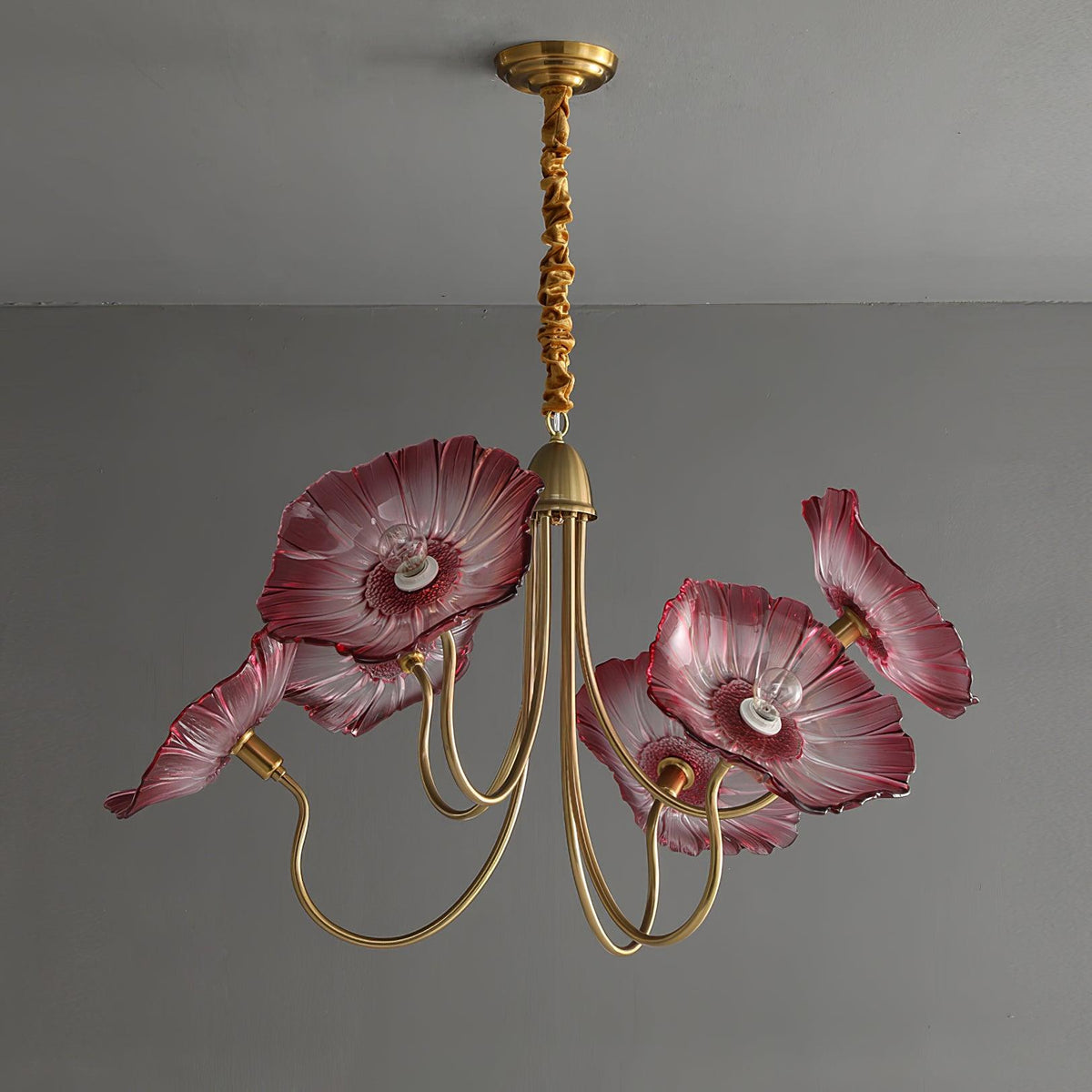 Ulani Lotus Leaf Glass Chandelier