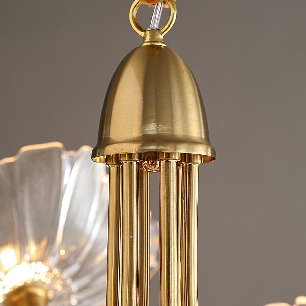Ulani Lotus Leaf Glass Chandelier