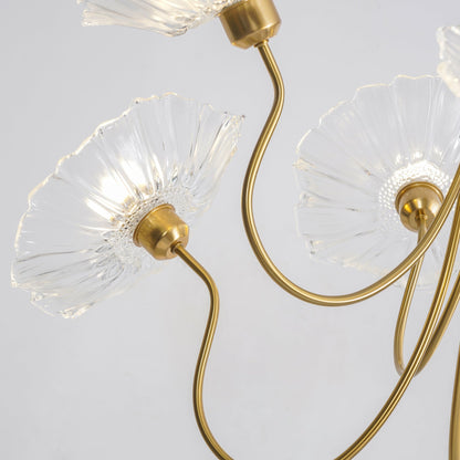 Ulani Lotus Leaf Glass Chandelier