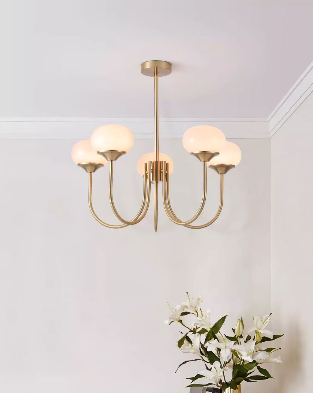 Mallow Glass Shade Chandelier