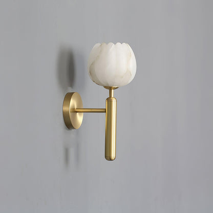 Mian Alabaster Flower Wall Sconce