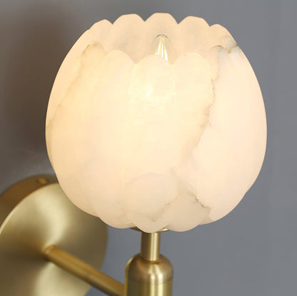 Mian Alabaster Flower Wall Sconce