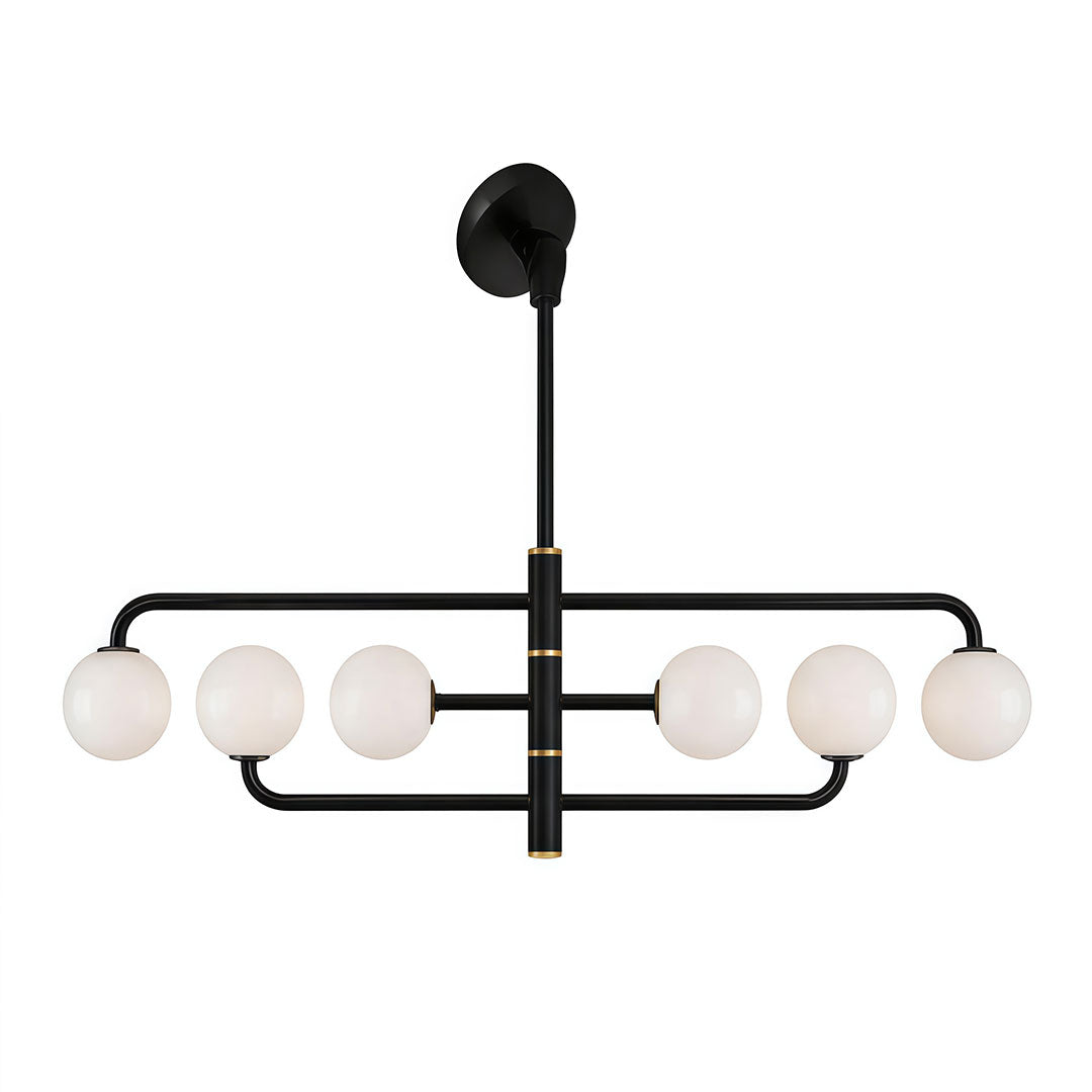 Corin Black Semi Flush Mount
