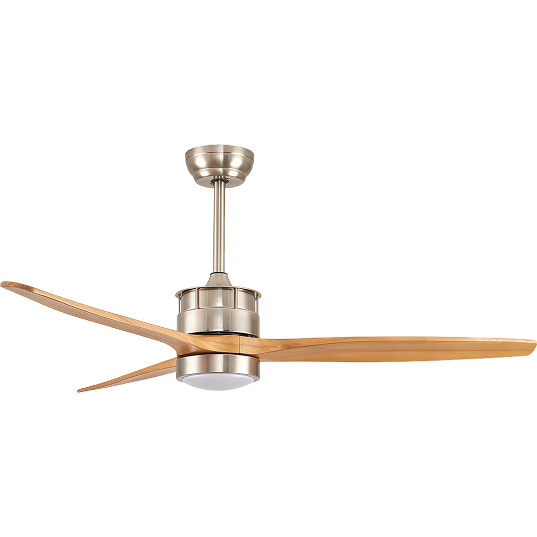 Corvin Modern Wood Blade Ceiling Fan with Light