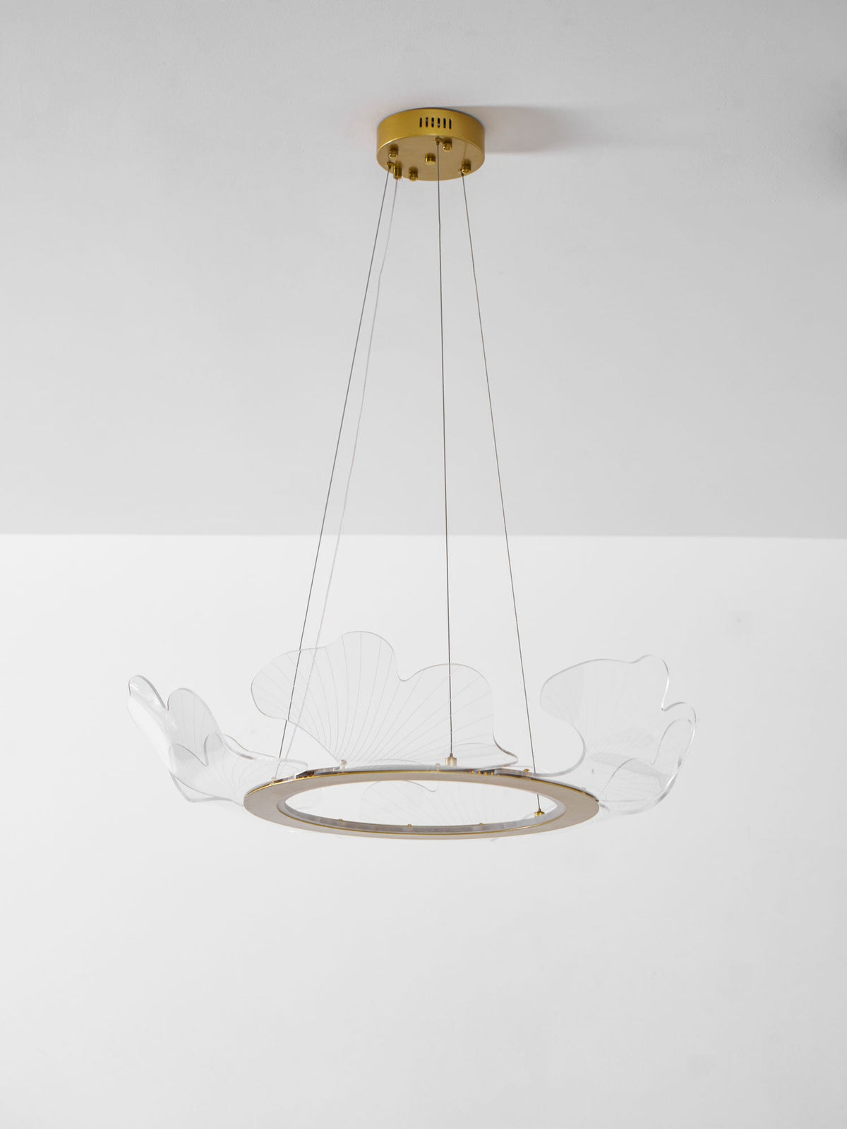 Undine Gold Leaf LED Chandelier