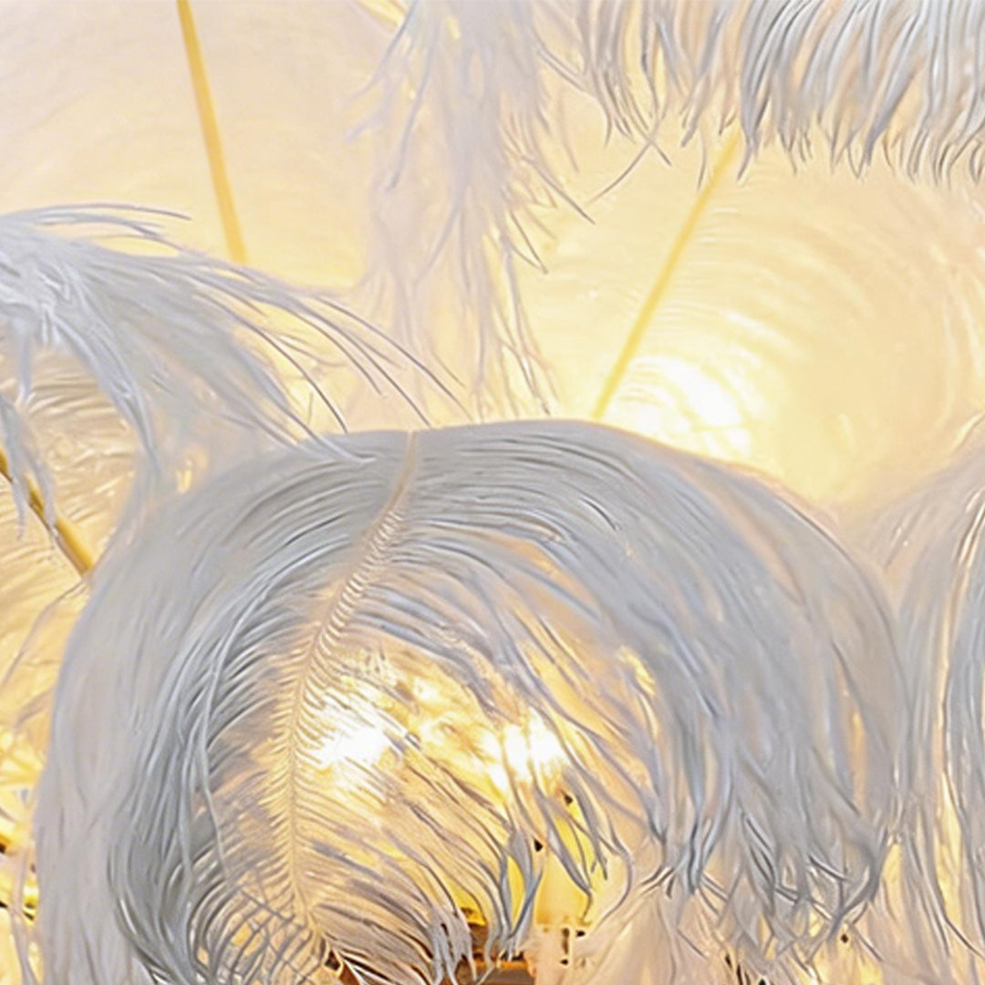 Plume Feather Semi Flush Ceiling Light