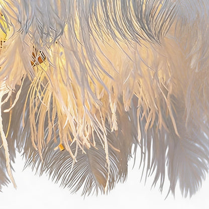 Plume Feather Semi Flush Ceiling Light