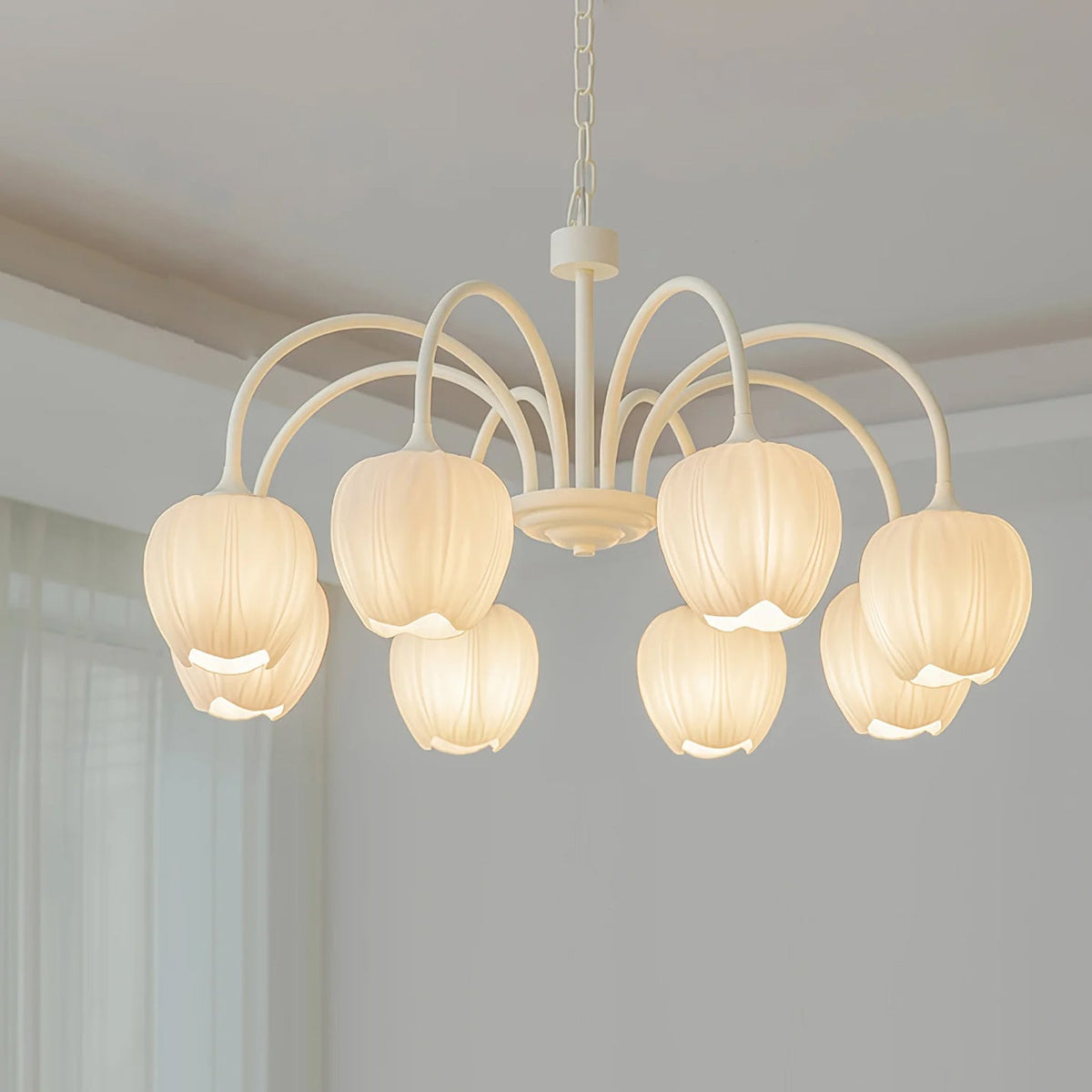 Tulipa Tulip Glass Multi Head Chandelier Ceiling Light