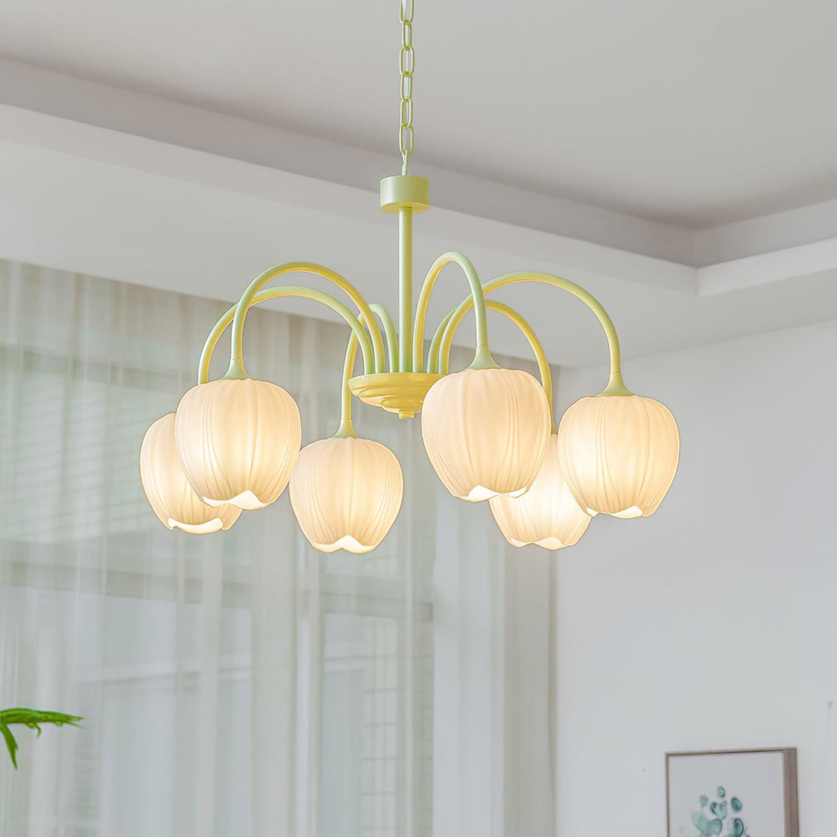 Tulipa Tulip Glass Multi Head Chandelier Ceiling Light